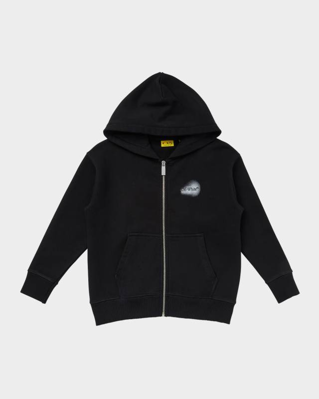 Boy's Arrow Spray Zip-Front Hoodie, Size